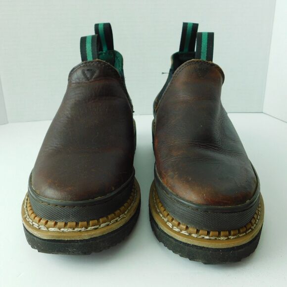 Georgia Giant Romeo Brown Leather Work Boots Shoes Pull-On Womens 8, GR362 EUC - Picture 7 of 14